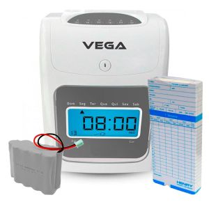 Relógio Ponto Vega com 50 cartões e Bateria